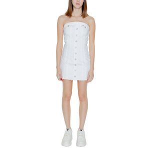 Tommy Hilfiger Jeans White Recycled Cotton Short Women's Dress